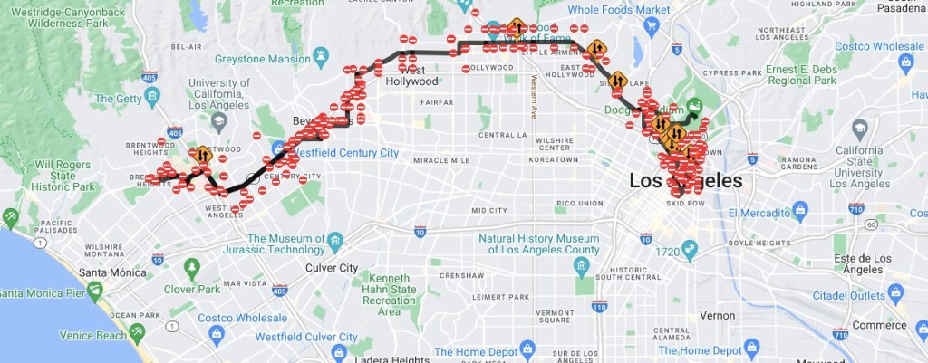 Maratón de Los Ángeles vías cerradas