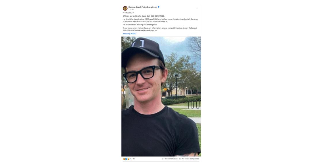 Desaparece el actor y cantante Drake Bell: Policía de Daytona emite comunicado de alerta