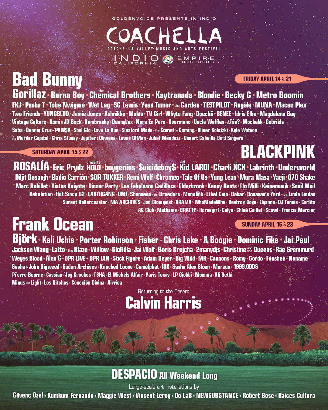 Frank Ocean Coachella 2023 Lineup