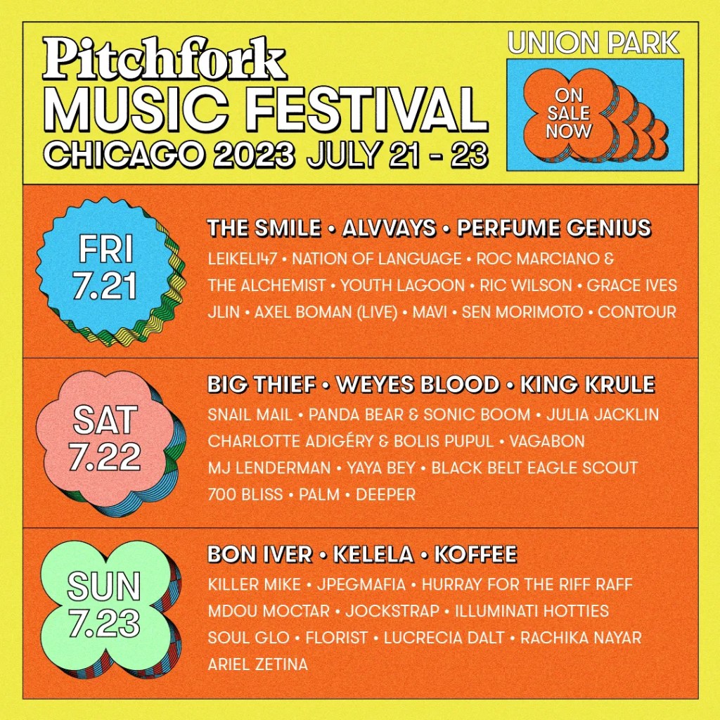 pitchfork music festival 2023 lineup