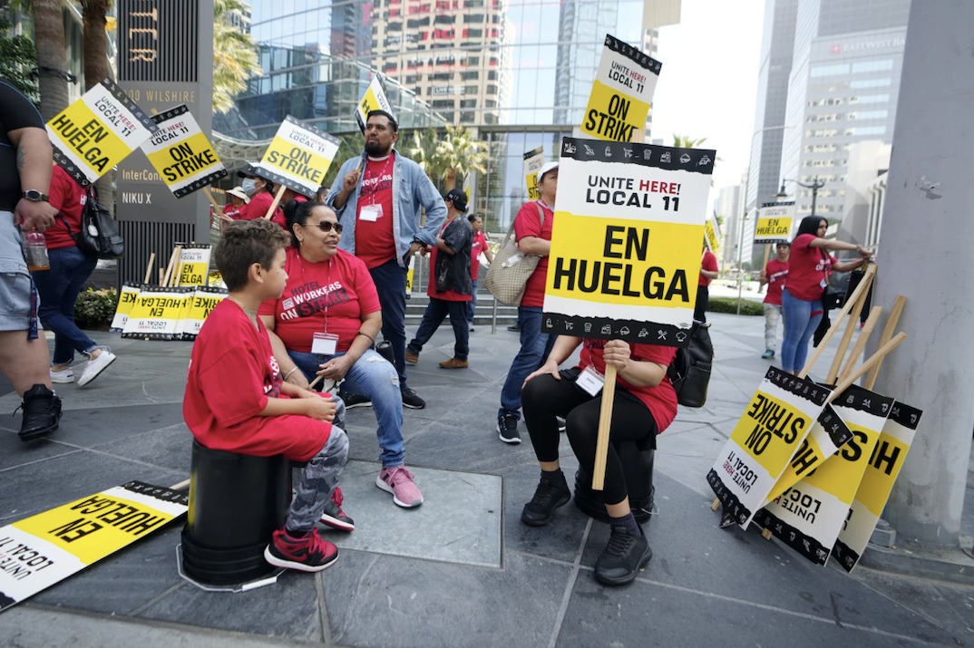 Huelga de empleados en hoteles de California