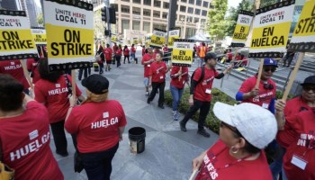 Huelga de empleados en hoteles de California
