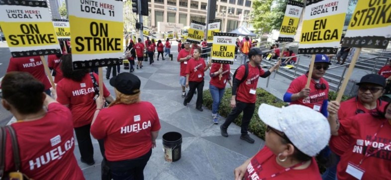 Huelga de empleados en hoteles de California