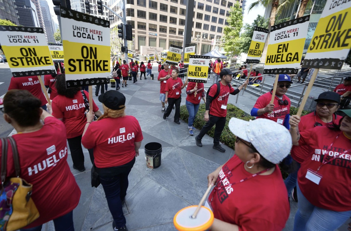 Huelga de empleados en hoteles de California