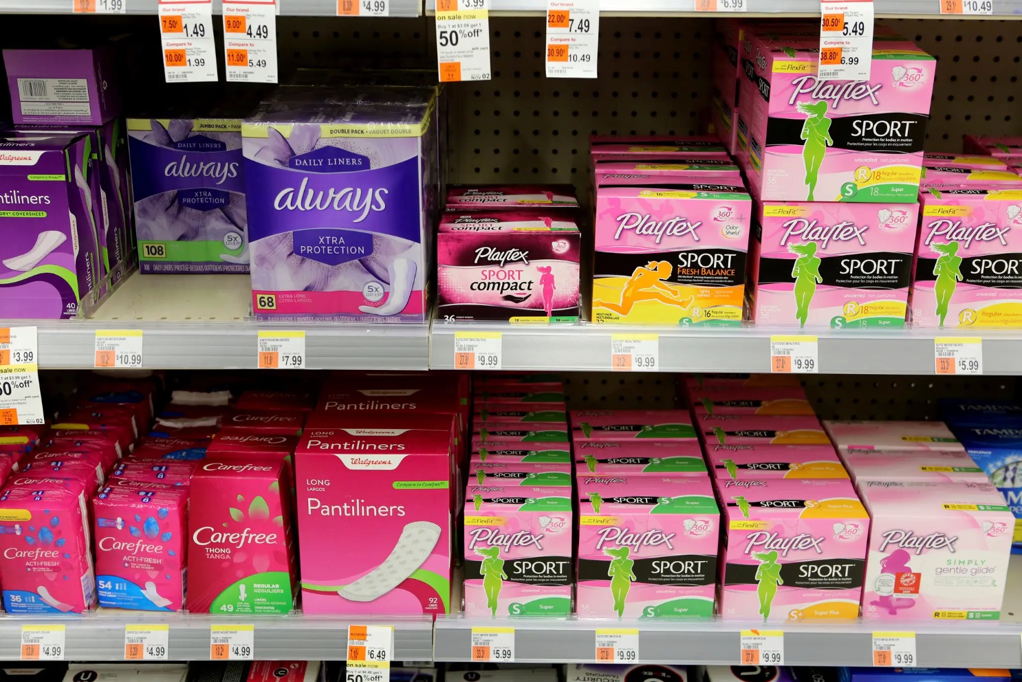 tampon tax period tax menstruacion Texas