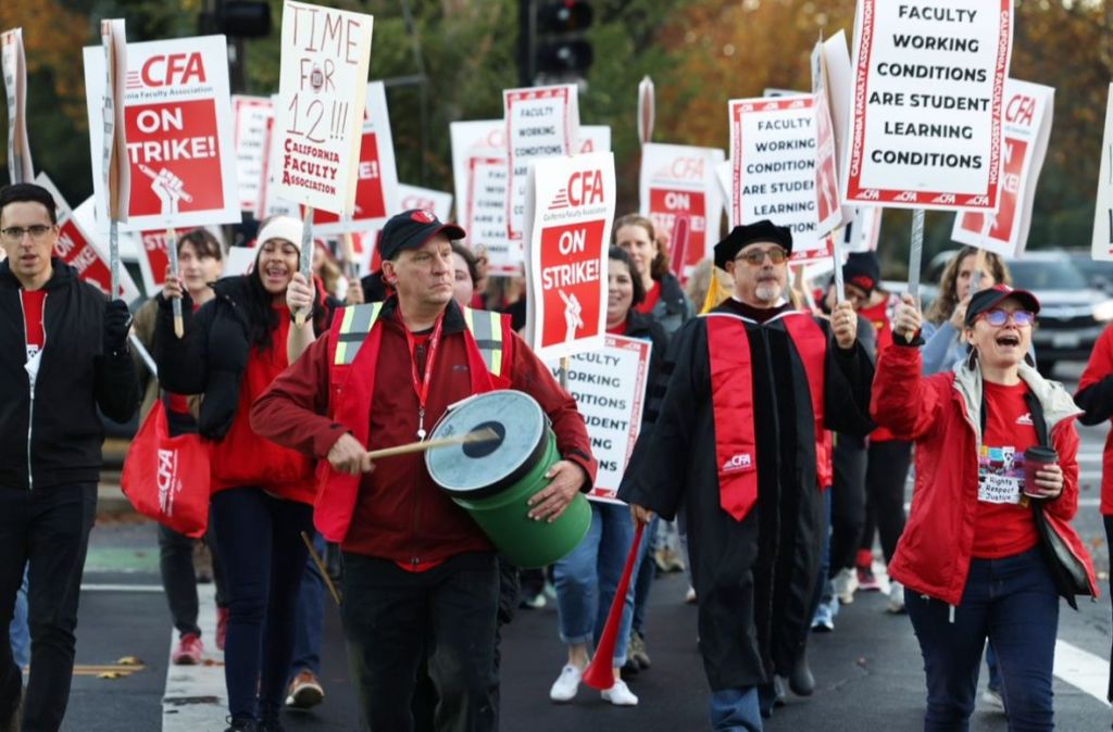 Asociación de Profesores de California CFA Universidad Estatal de California CSU huelga histórica
