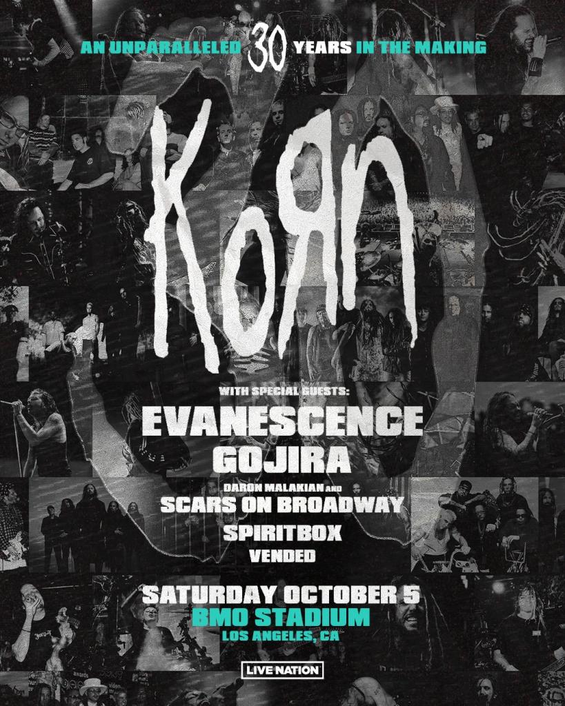Korn 30º aniversario 30 años de Korn Los Ángeles