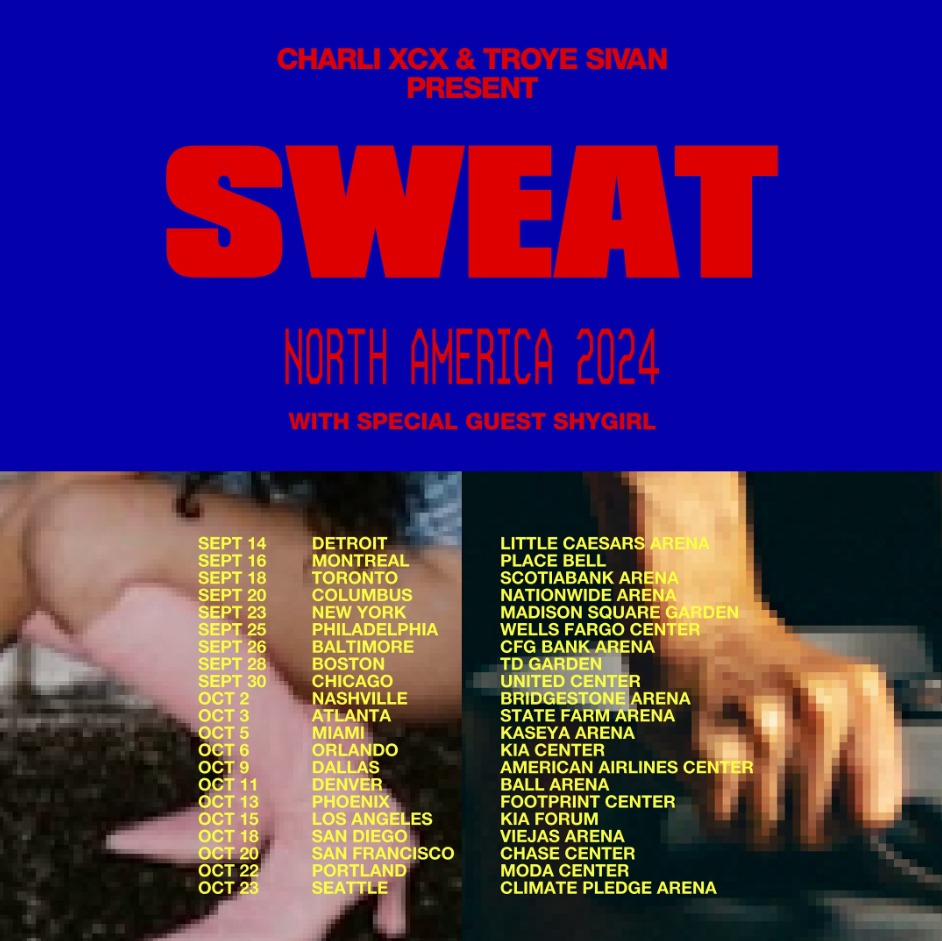Charli XCX Troye Sivan SWEAT tour Norteamérica Estados Unidos
