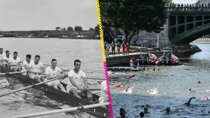 El primer chapuzón después de 100 años de prohibición de nadar en el río Sena