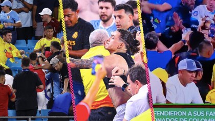 La pelea entre aficionados de Colombia y futbolistas de Uruguay en Copa América