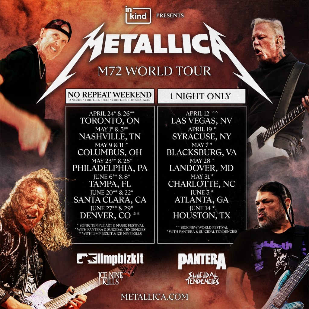 Metallica M72 World Tour 2025