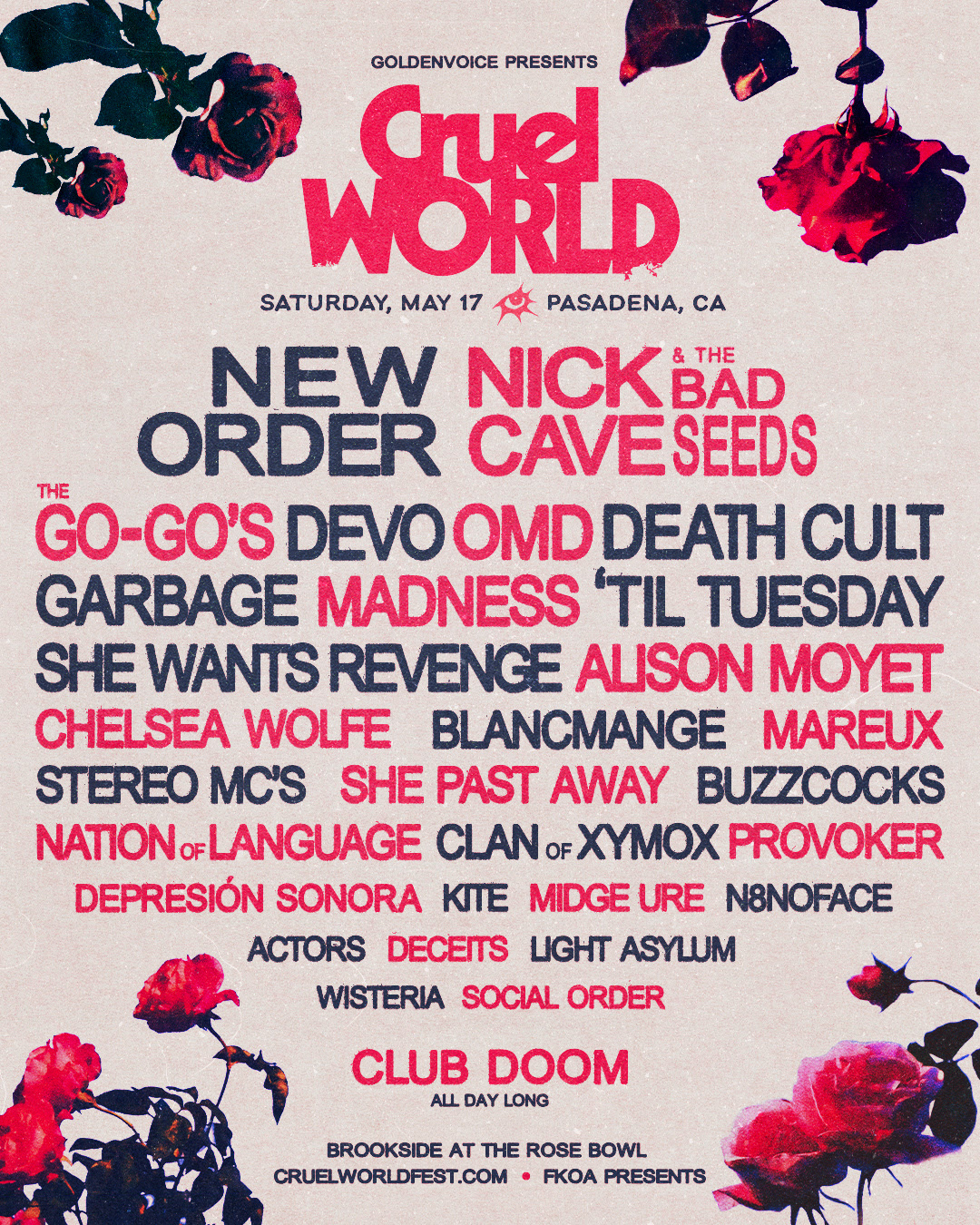 Cruel World Festival 2025 ¡New Order, Nick Cave y la reunión de