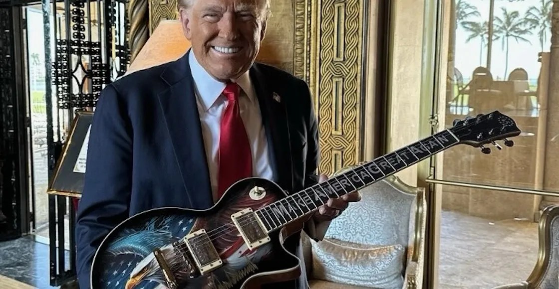 trump guitarra les paul gibson