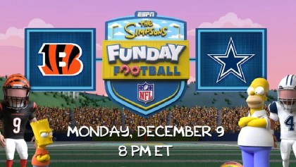 Cowboys y Bengals jugarán al estilo Los Simpson en Monday Night Funday Football