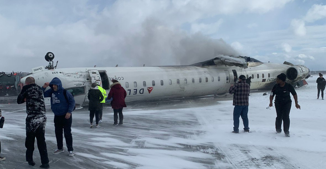 Otro más: Avión de Delta Airlines sufre accidente en aeropuerto de Toronto