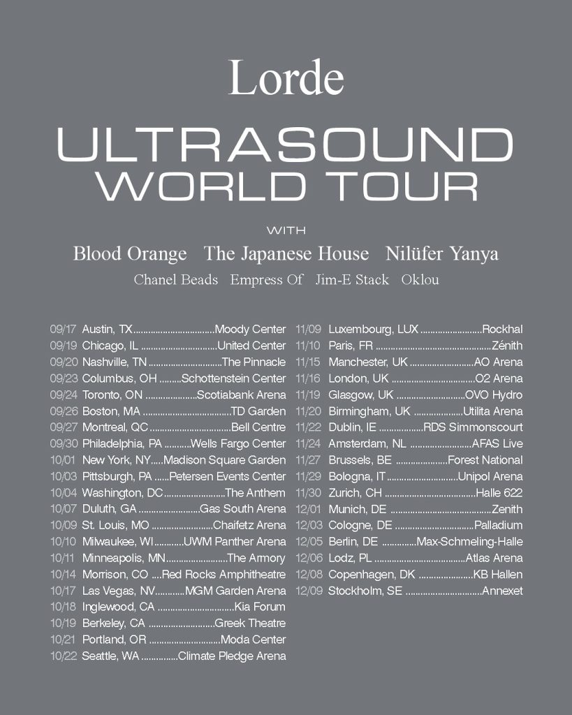Lorde Ultrasound World Tour